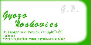 gyozo moskovics business card